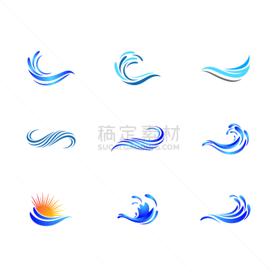 符号,计算机图标,波浪,矢量,运动,清新,华贵,风,肖像,现代