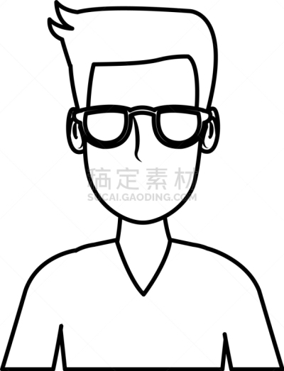 男人,人的脸部,卡通,眼镜,可爱的,商务,人,概念,肖像,图像