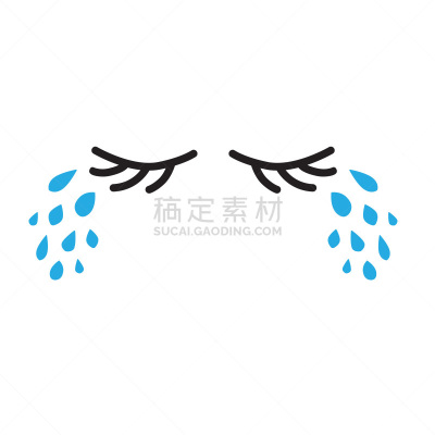计算机图标,概念,波兰,损失,眼泪,女人,面部表情,人的眼睛,绘画插图,发狂的