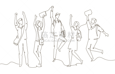 幸福,绘画插图,时尚,成一排,一个人,线条,背景分离,图书馆,从容态度,动物