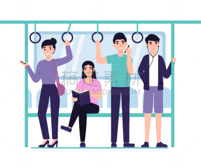 地铁,人,巴士,地下的,在活动中,女人,背景,车站,绘画插图,卡通