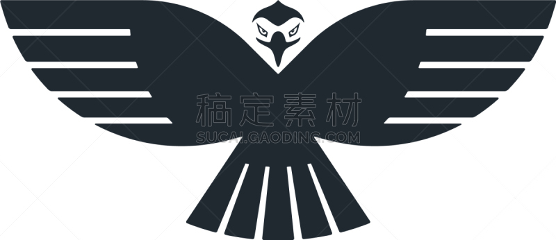 鹰,图标,翅膀,模板,老鹰,动物