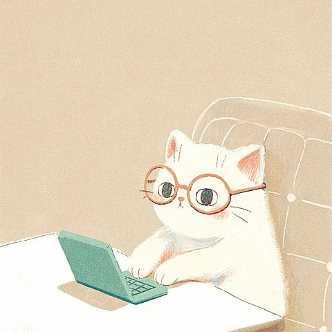 猫咪可爱感插画AI头像