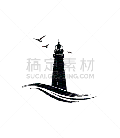 船,品牌名称,灯塔楼,图标,伊斯坦布尔,鸟类,海岸线,复古,绘制,剪影