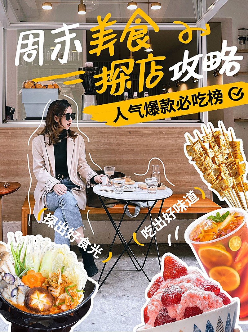 餐饮美食探店攻略小红书配图