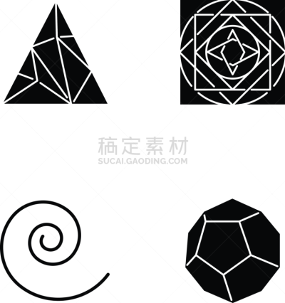 几何形状,十二面体,符号,矢量,绘画插图,抽象,三角形,剪影,弯曲