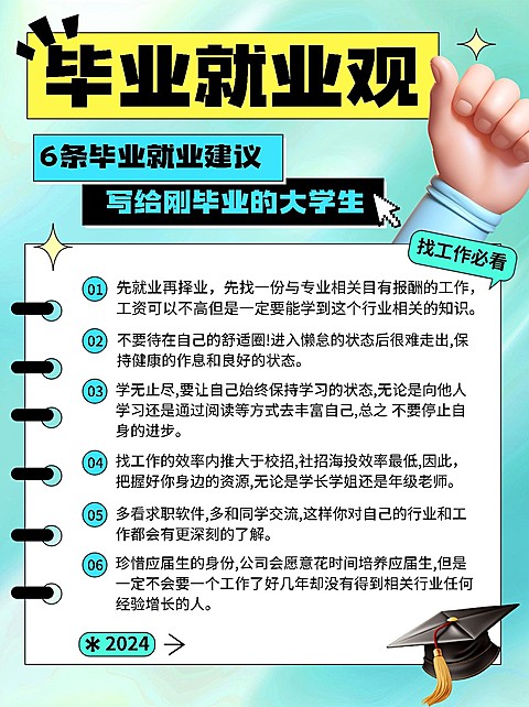 毕业生就业攻略指南套装小红书配图AIGC