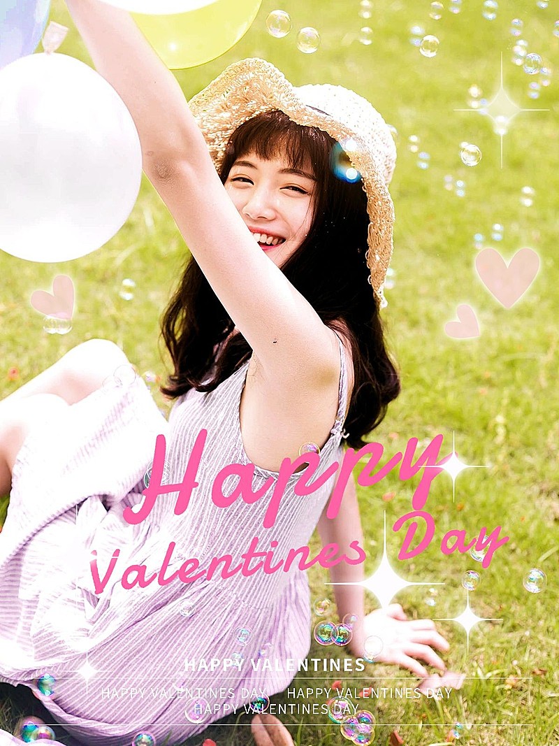 情人节情侣晒照PLOG模板