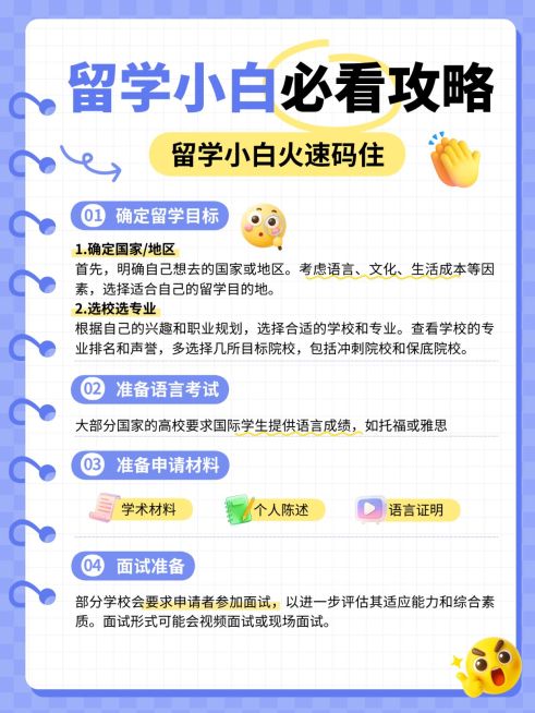 教育培训学历教育留学攻略分享小红书配图预览效果