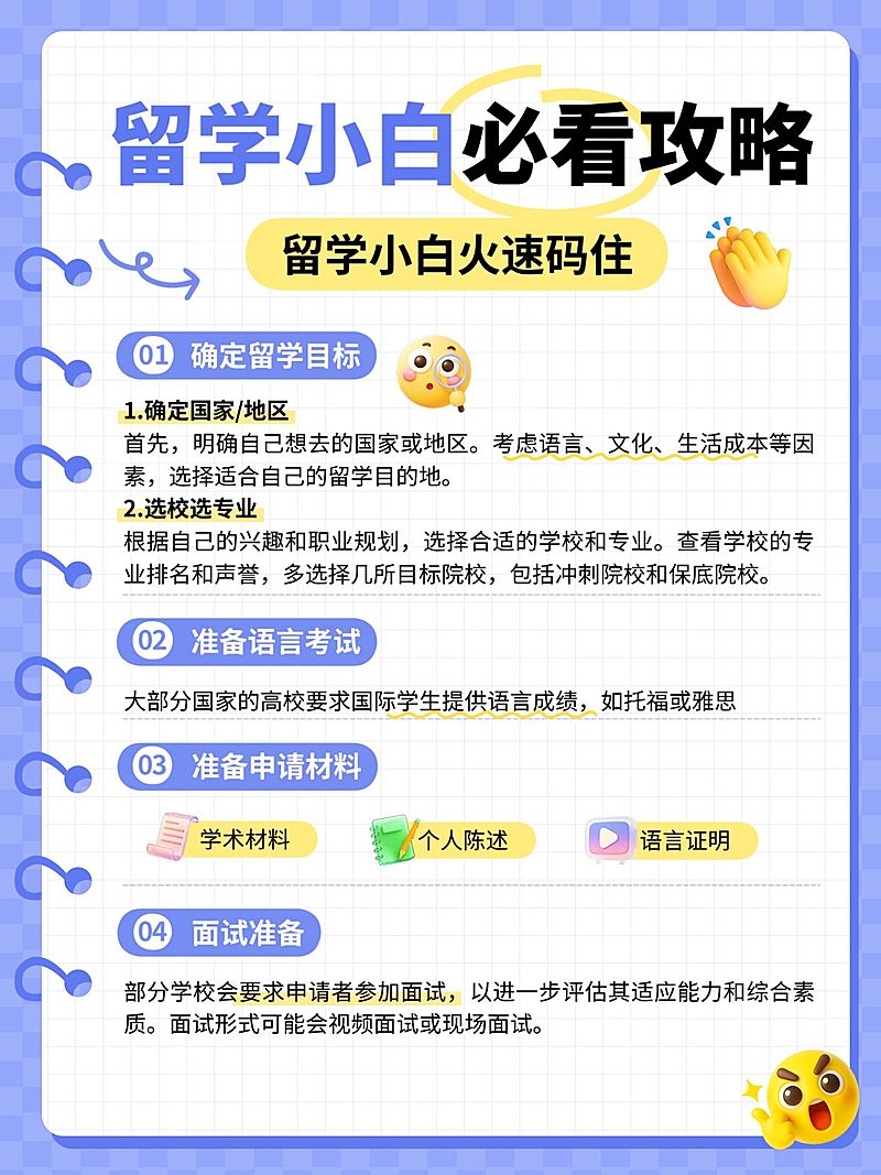 教育培训学历教育留学攻略分享小红书配图