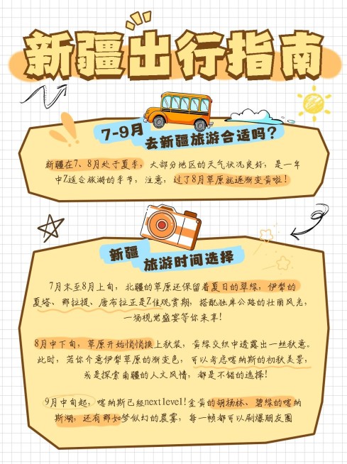 旅游攻略手帐风小红书配图预览效果