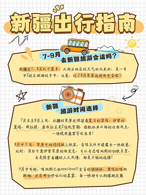 旅游攻略手帐风小红书配图