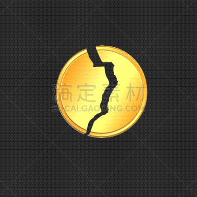 黄金,背景聚焦,圆形,金属,损坏的,概念,破坏,失败,破产