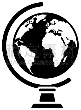 地球形,非都市风光,白色,黑色,国内著名景点,图像,矢量,亚洲,欧洲,非洲