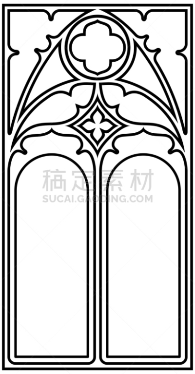 哥特式风格,边框,几何形状,房屋,图像,矢量,百叶窗,窗户,阴谋,装饰