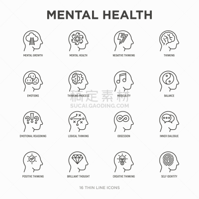 强迫性的,技能,平衡,细的,绘画插图,身份,计算机图标,矢量,心理健康,做计划