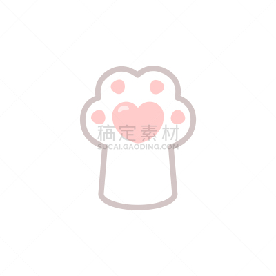 可爱的,矢量,爪子,绘画插图,卡通,分离着色,野生猫科动物,立陶宛共和国,背景分离,平坦的