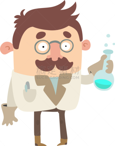 科学家,理论设计标签,男人,技术,知识,矢量,物理学,教育,触摸