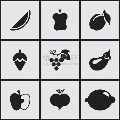 符号,数字9,浆果,圆形,精神振作,图像,矢量,吃,尝,烹调