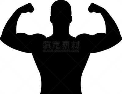 男人,黑色,躯干,健美身材,肱二头肌,形状,白色,力量,剪影,锻炼