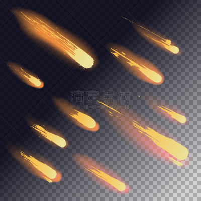 流星,彗星,华丽的,橙色,现代,古典式,四方连续纹样,尾巴,背景,绘画插图