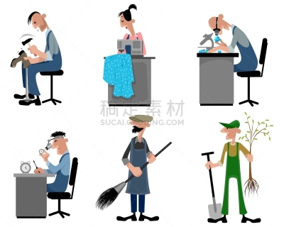 白色,人,男人,概念,工匠,图像,女人,性格,桌子,矢量