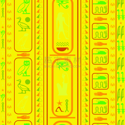 符号,象形文字,四方连续纹样,手稿,蛇,法老,古董,动物,埃及,绘画插图