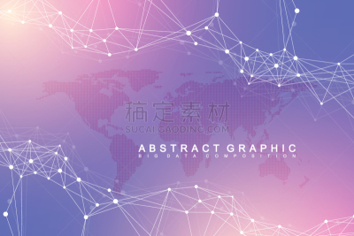 几何形状,巨大的,插画,背景,全球通讯,深的,数据,主机,复杂,概念