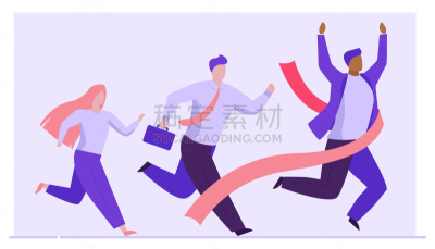 商务人士,经理,背景分离,现代,女人,绘画插图,卡通,领导能力,马拉松赛跑,体育比赛
