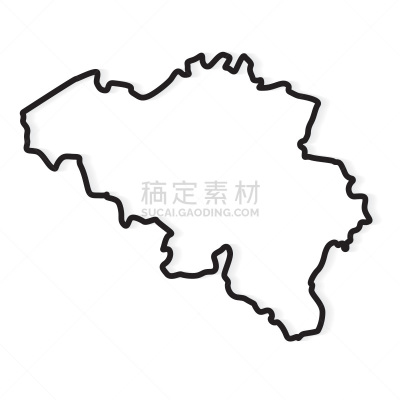 比利时,轮廓,黑色,波兰,现代,乡村风格,绘画插图,城市,自然地理,地球