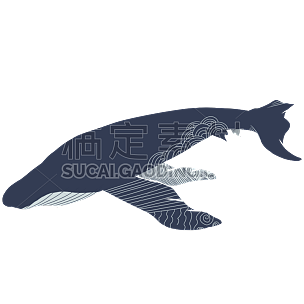 中国风元素主题-鲸鱼