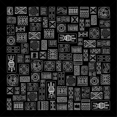 矢量,绘画插图,手艺,装饰品,黑白图片,传统,华丽的,符号,图像,瓷砖