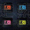 color neon line action extreme camera icon