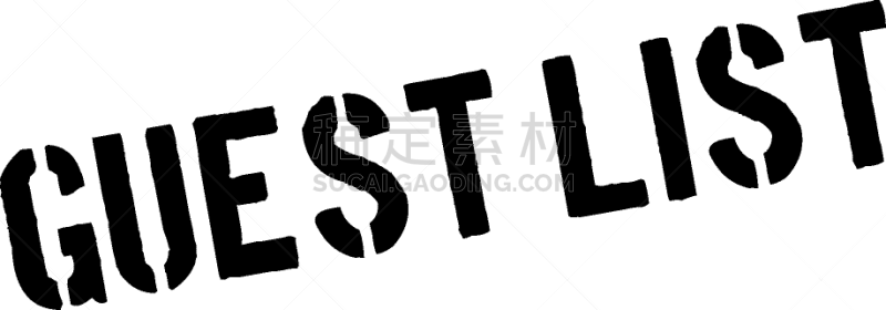 宾客名单,橡皮章,分离着色,传媒,白色,红色,事件,流行音乐会,抵押文件
