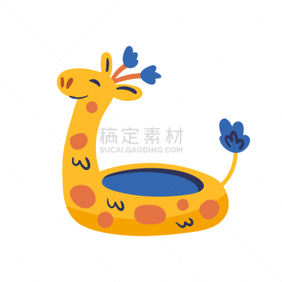 橡胶游泳圈,设计,长颈鹿,形状,可爱的,周末活动,热,热带气候,设备用品,夏天
