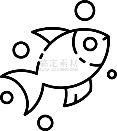 轮廓,海洋,鱼类,热带气候,计算机图标,分离着色,可爱的,白色,鸡尾酒,自然