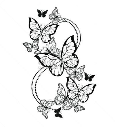 蝴蝶,数字8,轮廓线画,事件,浪漫,国际妇女节,翅膀,蛾,春天,儿童