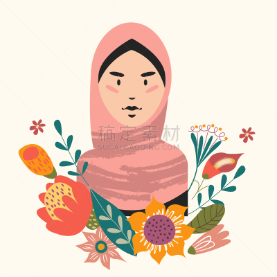 肖像,绘画插图,女性,矢量,传统,国内著名景点,一个人,人种,女人,头
