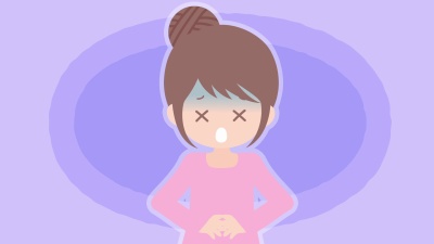 胃痛女性动画