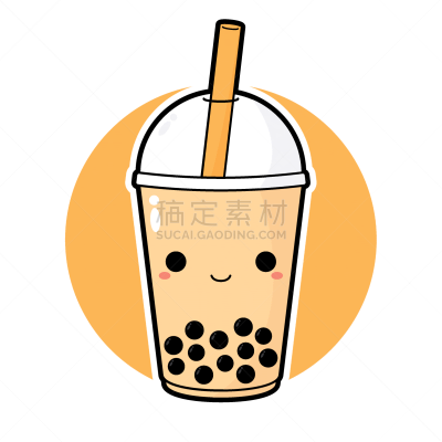 可爱的,可爱,泡泡,奶茶,饮料,珍珠粉圆,寒冷,球体,清新,杯