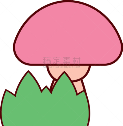 cute fungus plant garden icon