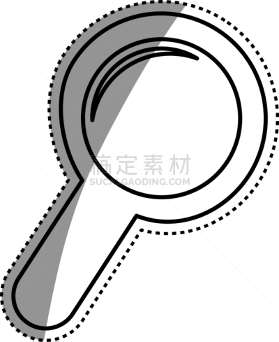 小型放大镜,放大镜,分离着色,白色,焦点,图像,矢量,搜索引擎,探索,搜寻