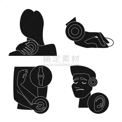 分离着色,计算机图标,人造物,韧带,手腕,肘,肌腱,女人,收集,求助