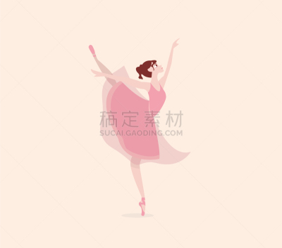 可爱的,舞蹈,芭蕾舞者,卡通,优美,高雅,图像,女人,自然美,小的