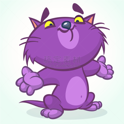 幽默,卡通,可爱的,矢量,绘画插图,猫,曼彻堪猫,沙尔特勒猫,从容态度,坐