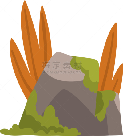 草,石头,岩石,苔藓,山,森林,圆石,平视角,灰色,环境