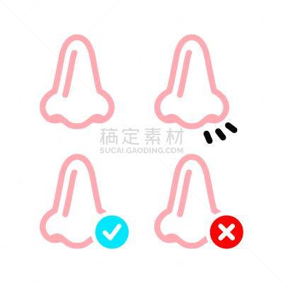 人,人的鼻子,计算机图标,健康保健,部分,男人,图像,闻,布置,设计