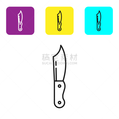分离着色,白色,刀,计算机图标,线条,黑色,不锈钢