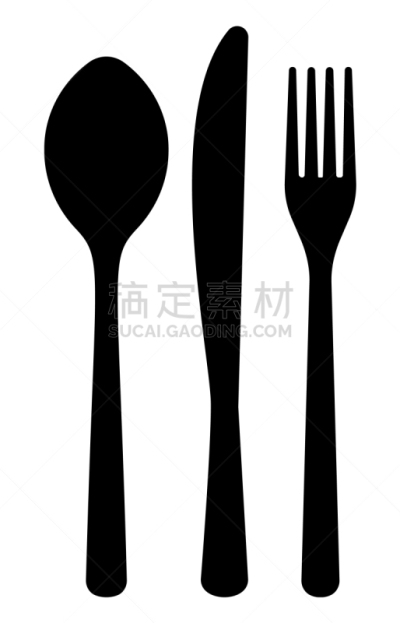 式样,单色调,分离着色,银餐具,白色,晚餐,厨房器具,吃饭,叉,烹调