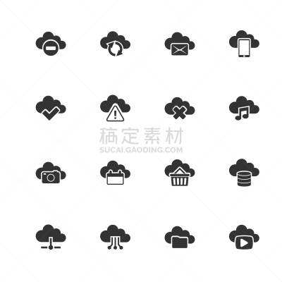 云,计算机设备,平坦的,计算机图标,商务,数据,计算机,主机,文档,收集